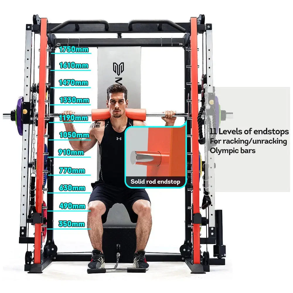 MERIDIAN K9 Body Soild Body building Olympic Bar Adjustable Machines Home Gym Smith Machine - Image 7