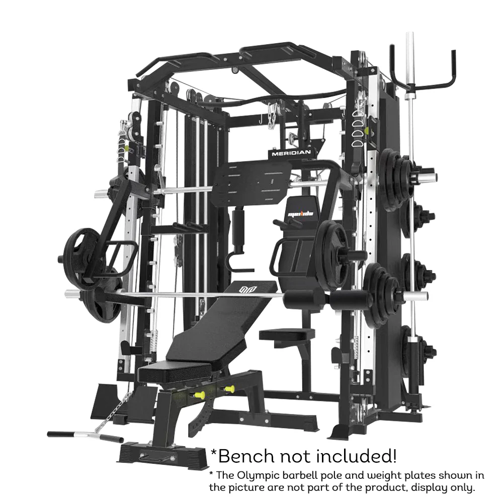 MERIDIAN K12 Exercise Fitness Equipment Machine 2x90kg Weight Plates Home Gym Smith Machine - Image 3