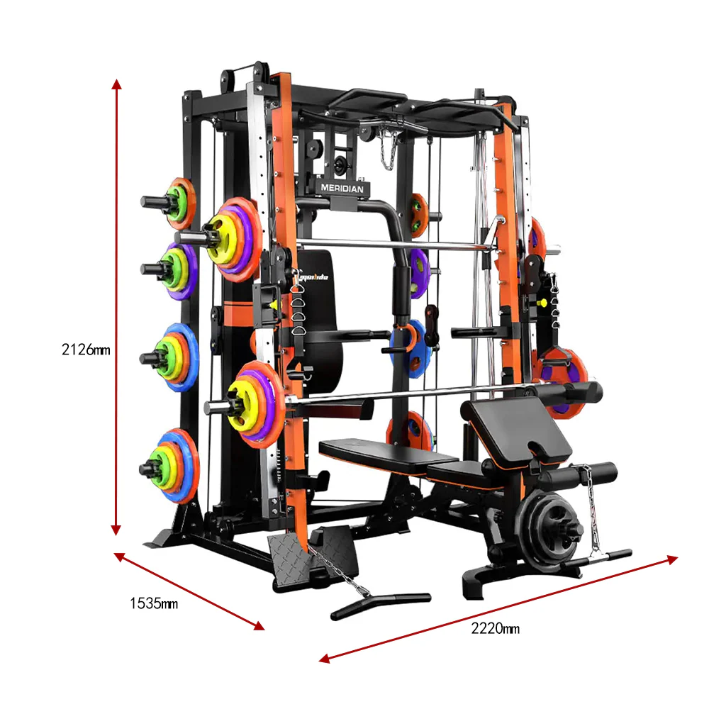 MERIDIAN Q8 Multi-functional Squat Rack Pull-Up Bar Weight Train Equipment Home Gym Smith Machine - Image 13