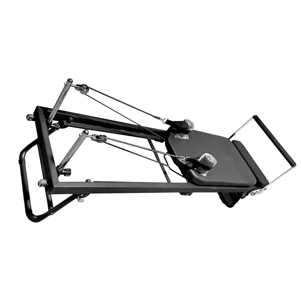 FLEXIO Multi-purpose Foldable Steel Frame Pilates Reformer Pilates Tables - Black Home Gym - Image 4