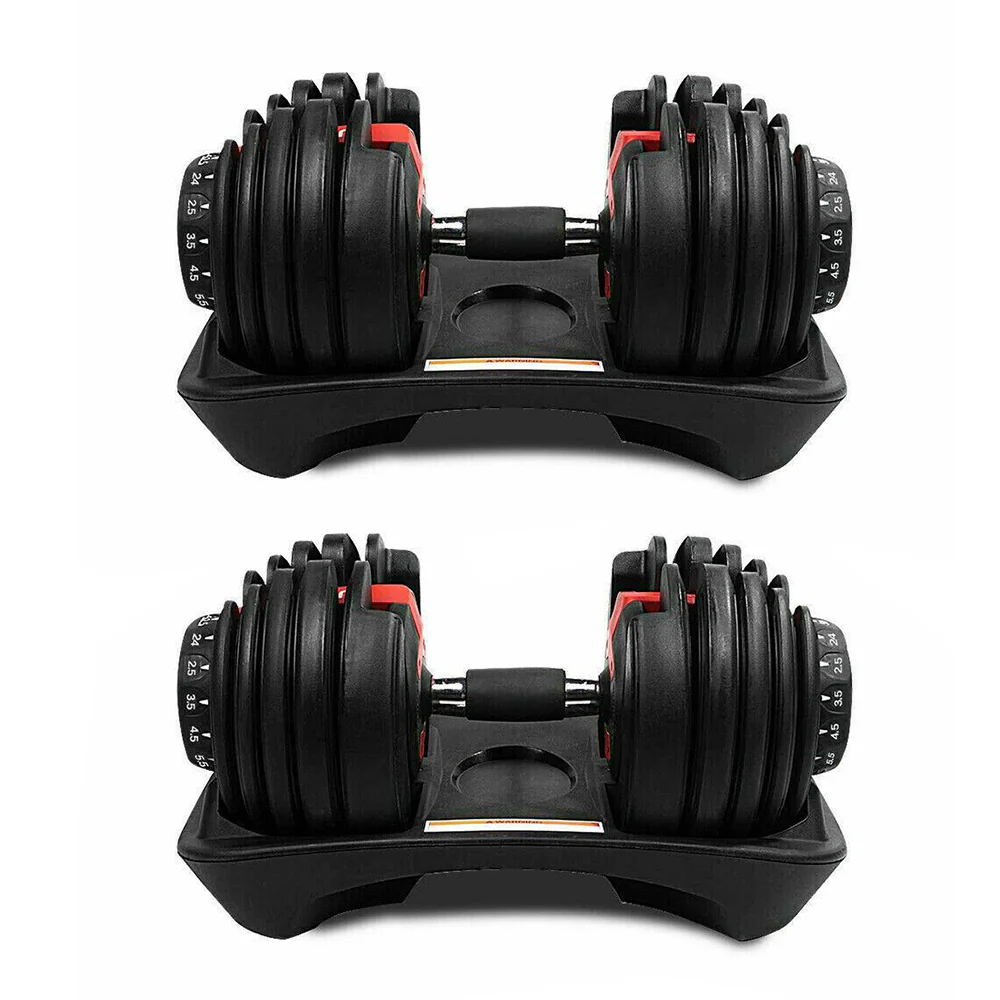 FITPRO 24kg/24kgx2 Adjustable Dumbbell Exercise Equipment Weight Fitness Home Gym Smith Machine - Image 4