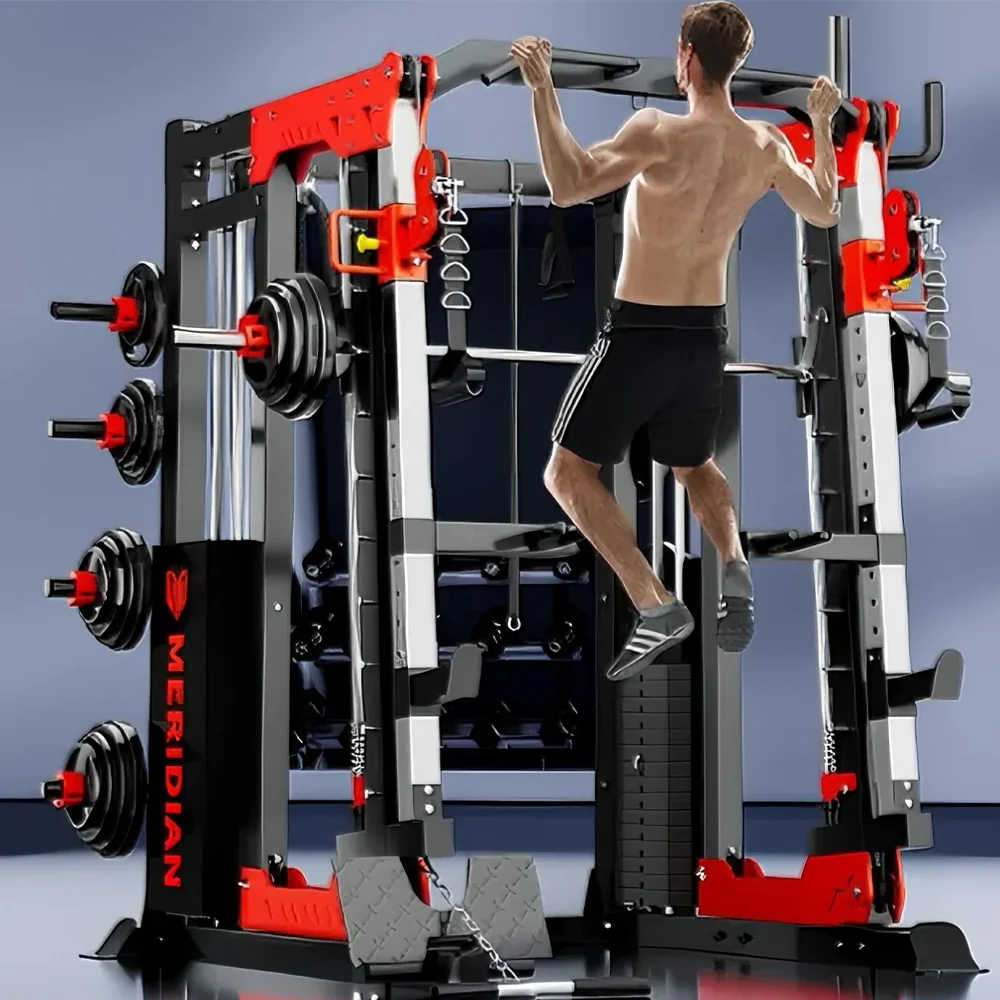 MERIDIAN 007 Multi Function Power Rack Squat Cage Weight Train Equipment  Home Gym Smith Machine - Image 5