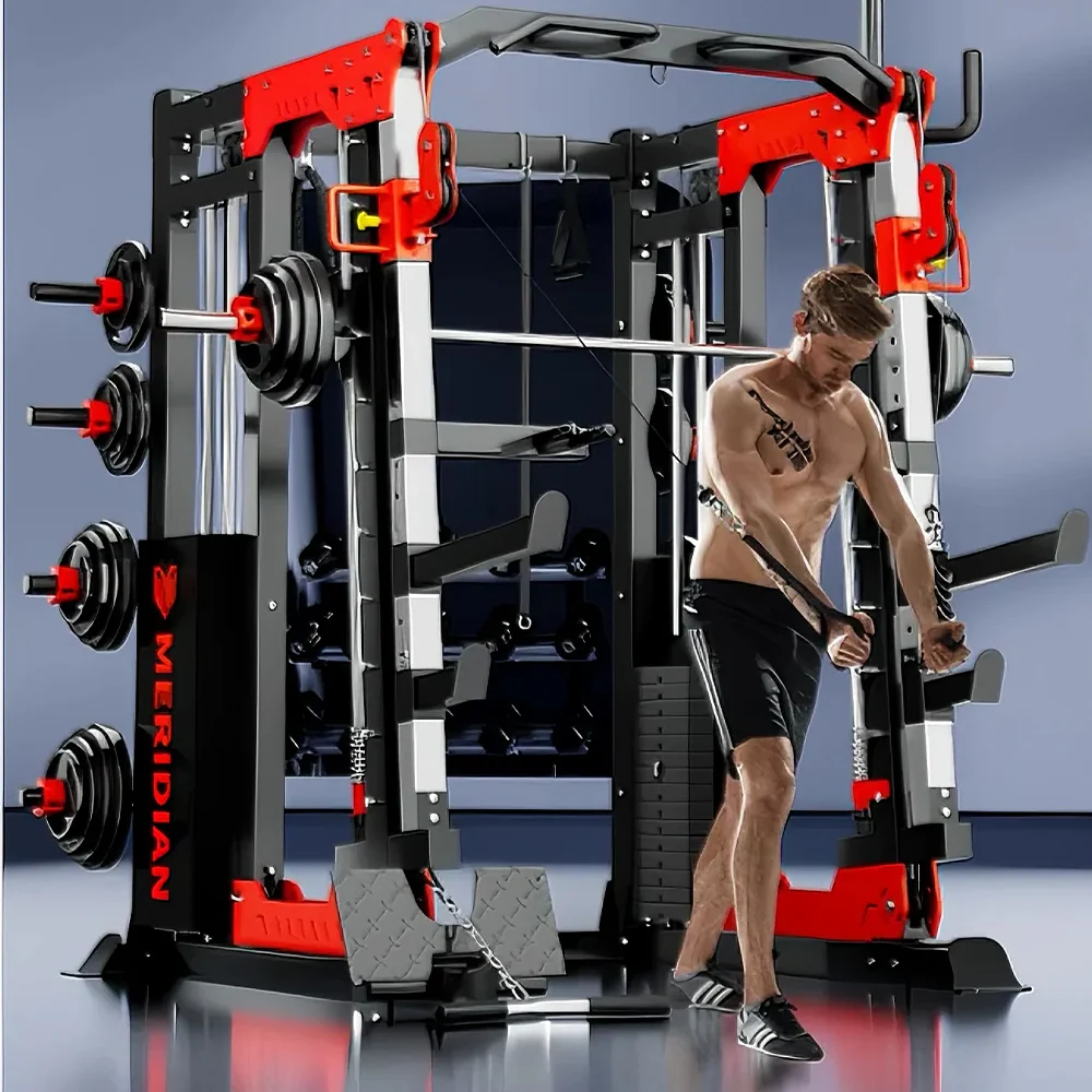 MERIDIAN 007 Multi Function Power Rack Squat Cage Weight Train Equipment  Home Gym Smith Machine - Image 7