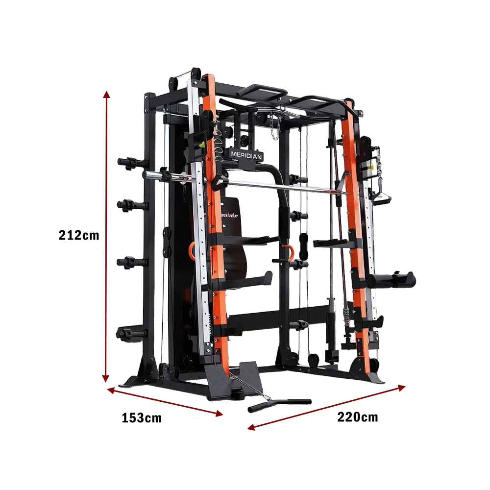 MERIDIAN Q8 Multi Function Power Rack Squat Cage Weight Train Equipment Smith Gantry Crane Machine Home Gym Smith Machine - Image 11