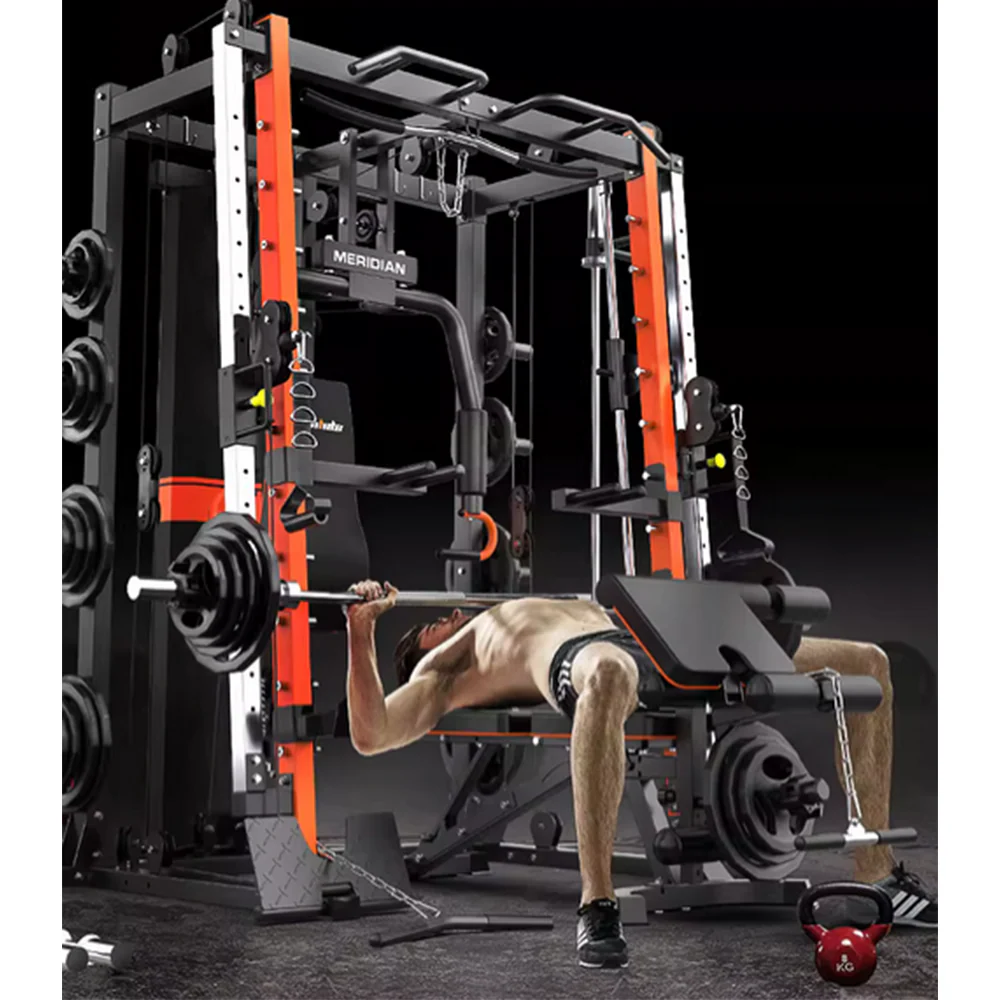 MERIDIAN Q8 Multi Function Power Rack Squat Cage Weight Train Equipment Smith Gantry Crane Machine Home Gym Smith Machine - Image 4