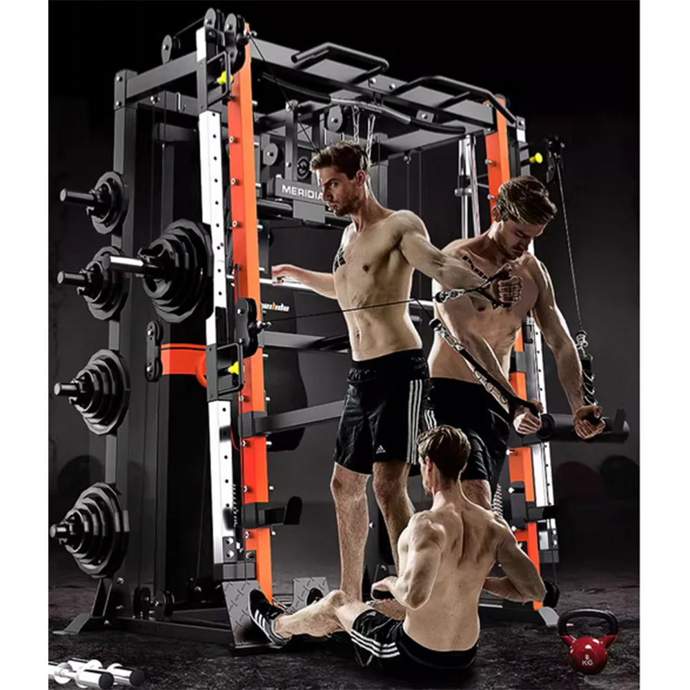 MERIDIAN Q8 Multi Function Power Rack Squat Cage Weight Train Equipment Smith Gantry Crane Machine Home Gym Smith Machine - Image 6