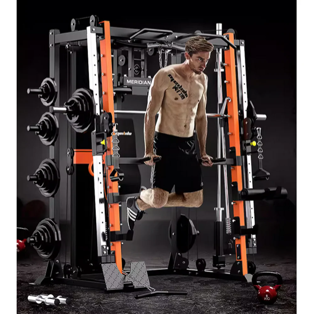 MERIDIAN Q8 Multi Function Power Rack Squat Cage Weight Train Equipment Smith Gantry Crane Machine Home Gym Smith Machine - Image 7