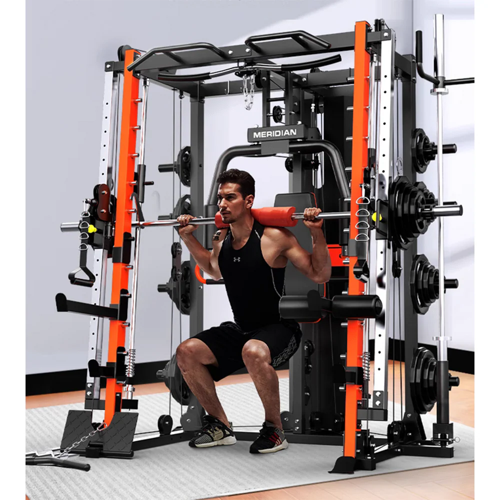 MERIDIAN Q8 Multi Function Power Rack Squat Cage Weight Train Equipment Smith Gantry Crane Machine Home Gym Smith Machine - Image 8