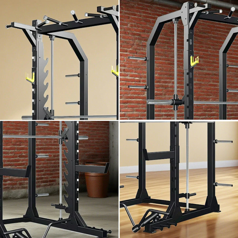 FITPRO Heavy-Duty Multi-Functional Gym Rack - Adjustable Squat Hooks & Pull-Up Handles for Full-Body Strength Training - Black - Image 3