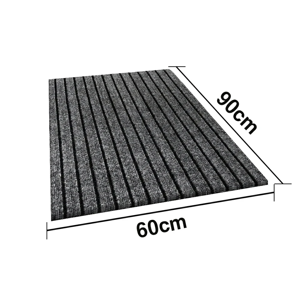 FITPRO Heavy-Duty Anti-Slip Absorbent Floor Mat 90/120/200cm - PP Soft Pile, TPE Odour-Free Backing, Dirt-Trapping Design - Grey - Image 5