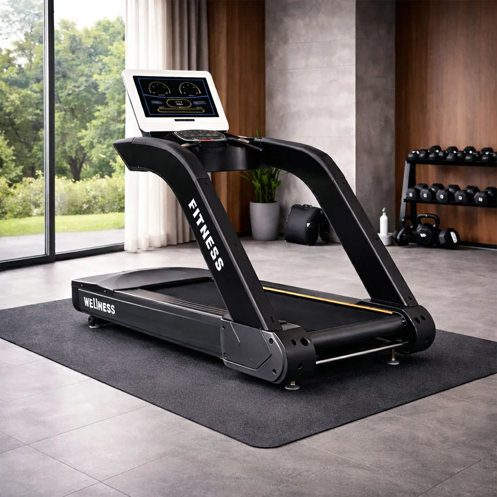 FITPRO High-Performance Treadmill with AC Variable Frequency Motor and Wide Running Belt for Commercial Fitness Training - Black - Image 2