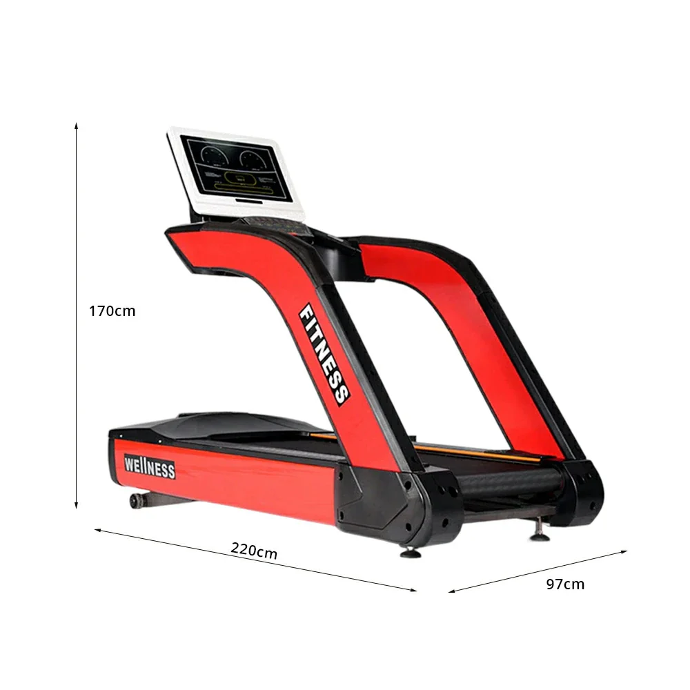 FITPRO High-Performance Treadmill with AC Variable Frequency Motor and Wide Running Belt for Commercial Fitness Training - Red - Image 6