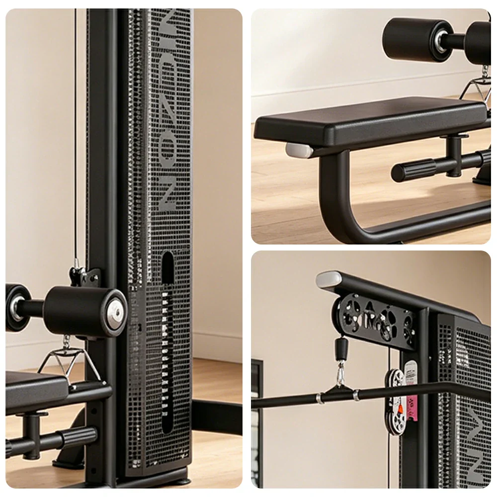 FITPRO Lat Pulldown and Rowing Machine Dual Function Cable Trainer Home Gym Strength Training - Black - Image 3