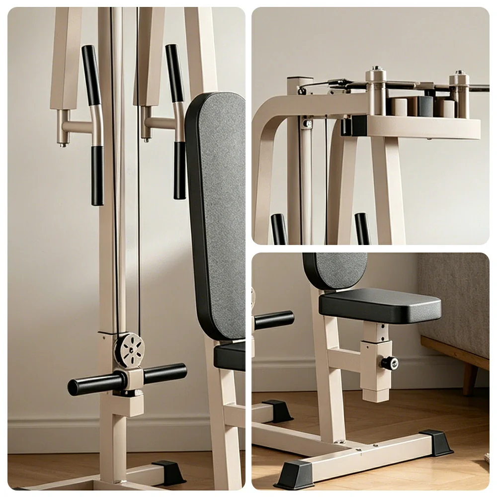 FITPRO Reverse Fly Butterfly Machine Plate Loaded Chest & Shoulder Trainer Adjustable Multi-Grip Home Gym - Coffee - Image 3