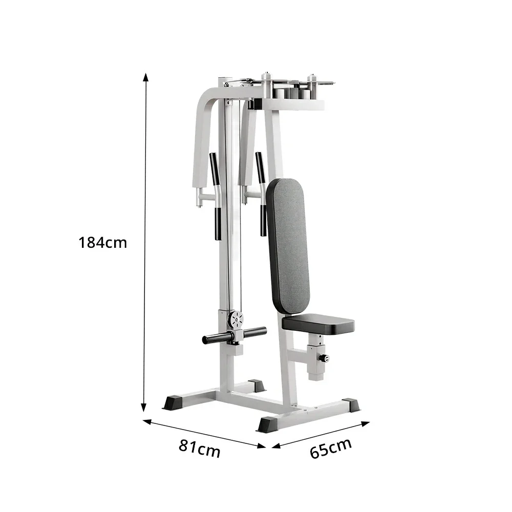 FITPRO Reverse Fly Butterfly Machine Plate Loaded Chest & Shoulder Trainer Adjustable Multi-Grip Home Gym - Silver - Image 8
