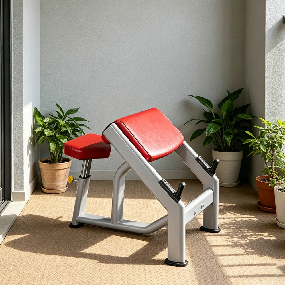 FITPRO Heavy Duty Workout Bench Reinforced Frame 300KG Capacity Adjustable Height Home Gym Training - Silver&Red - Image 6