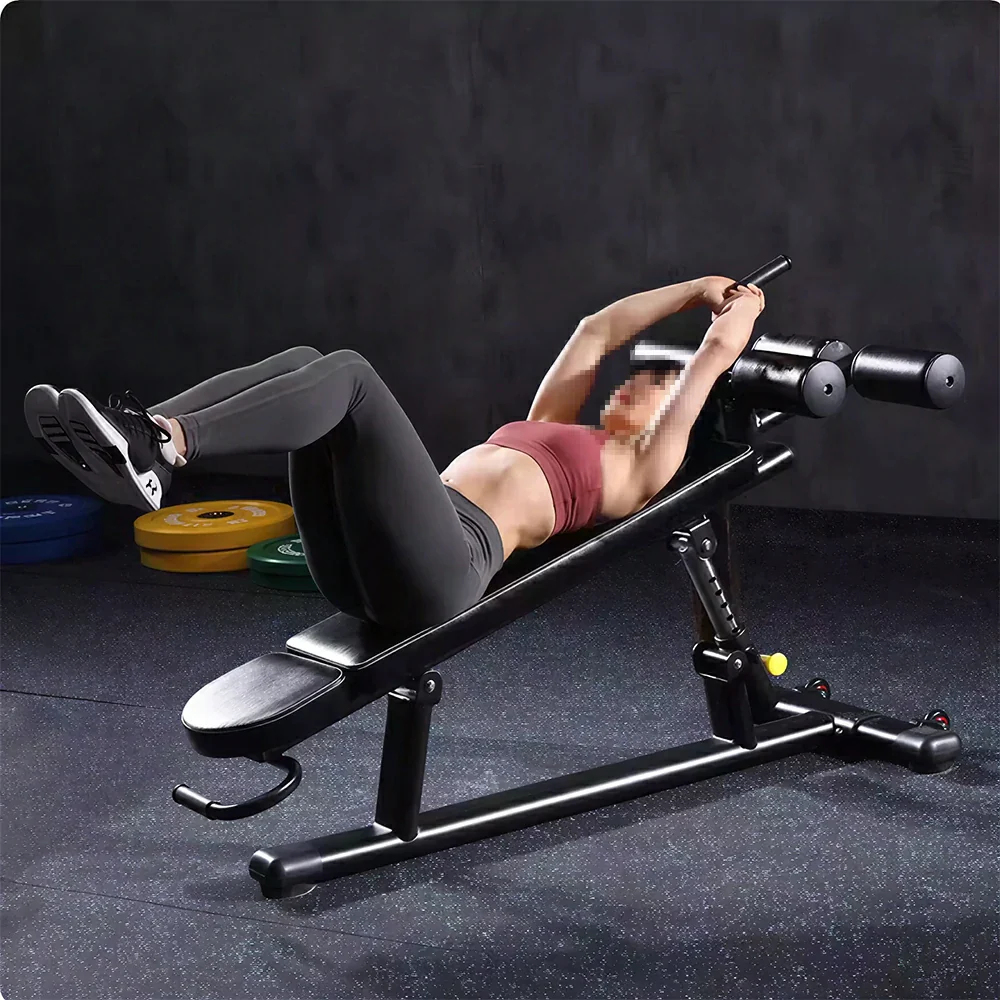 FITPRO Adjustable Ab Bench Heavy Duty 600KG Capacity Multi Angle Sit Up Bench Full Body Training Home Gym - Black - Image 6