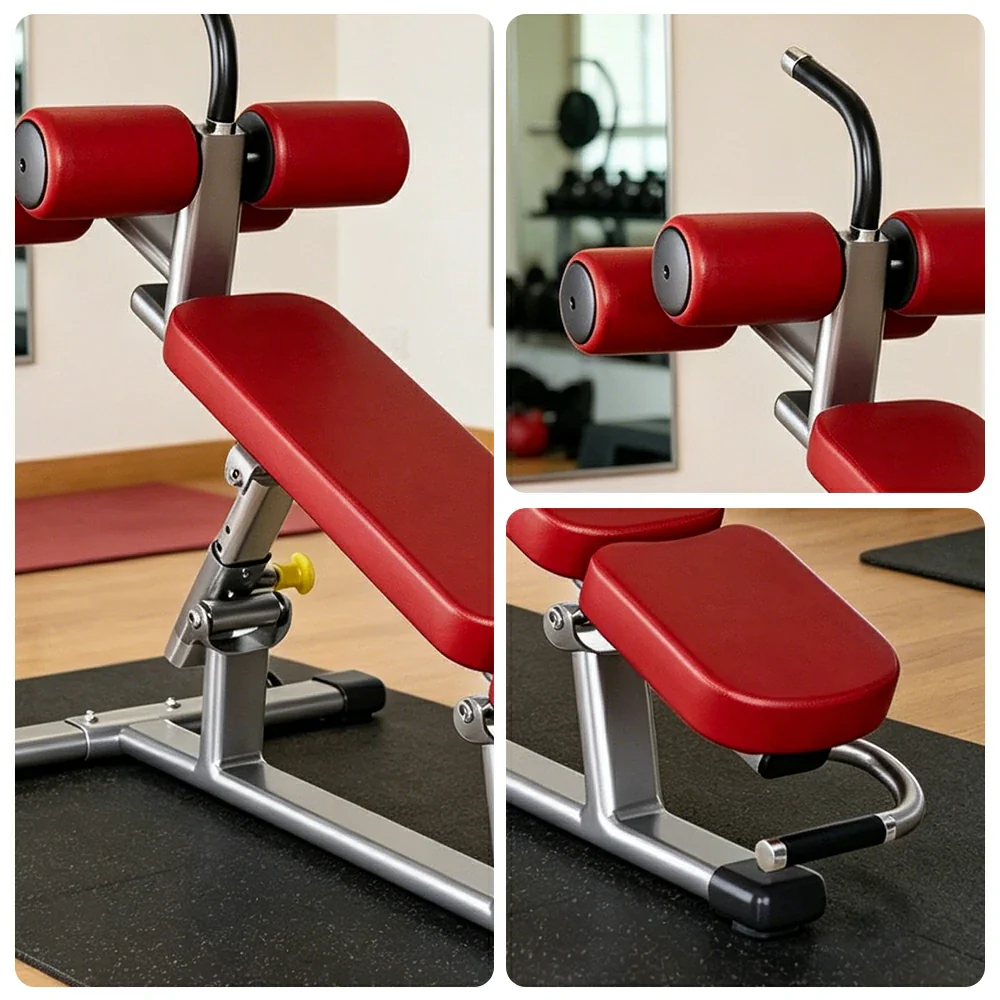 FITPRO Adjustable Ab Bench Heavy Duty 600KG Capacity Multi Angle Sit Up Bench Full Body Training Home Gym - Red - Image 3