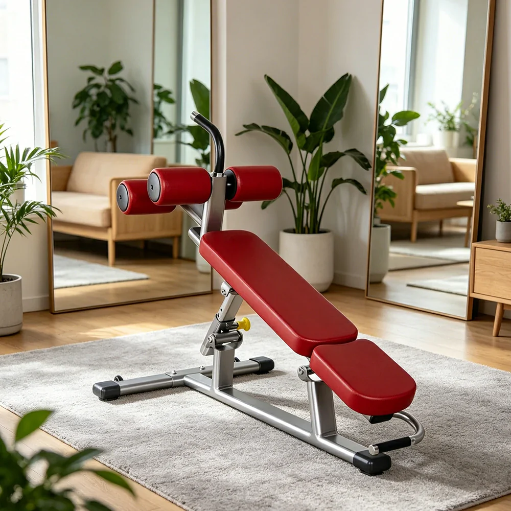 FITPRO Adjustable Ab Bench Heavy Duty 600KG Capacity Multi Angle Sit Up Bench Full Body Training Home Gym - Red - Image 4