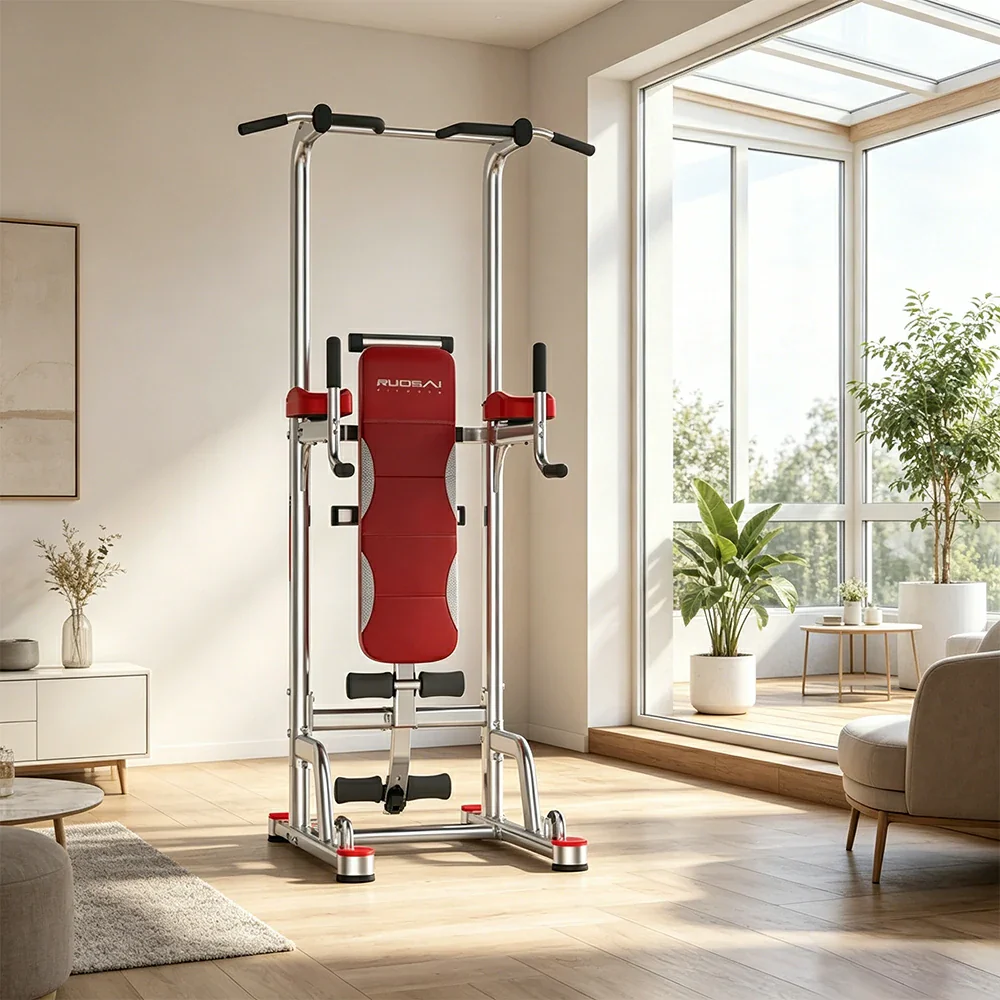 FITPRO Multi-Functional Pull-Up Trainer Adjustable Height Heavy-Duty Steel Frame Home Gym Apartment Balcony - Image 2