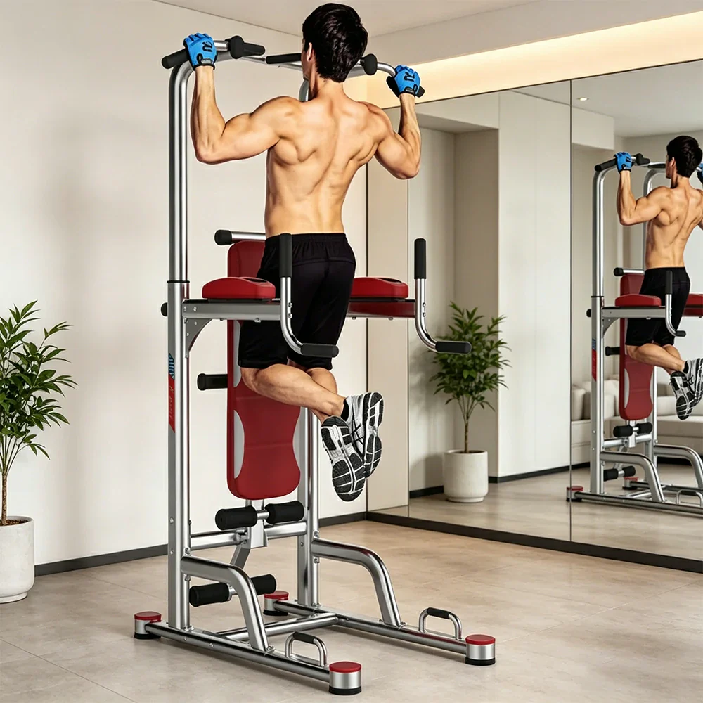 FITPRO Multi-Functional Pull-Up Trainer Adjustable Height Heavy-Duty Steel Frame Home Gym Apartment Balcony - Image 5