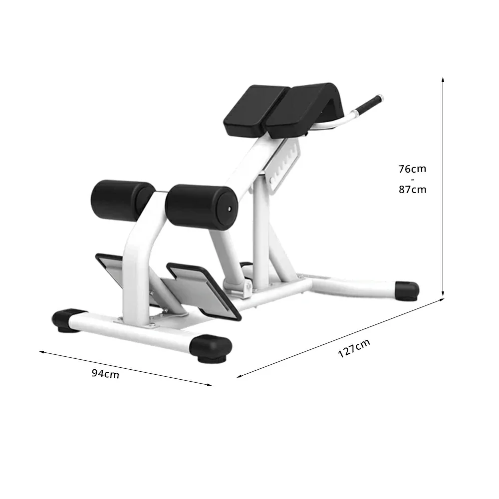 FITPRO Commercial-Grade Roman Chair Adjustable Height Heavy-Duty Steel 100x50mm Core & Lower Back Strength Home Gym Garage - White - Image 6