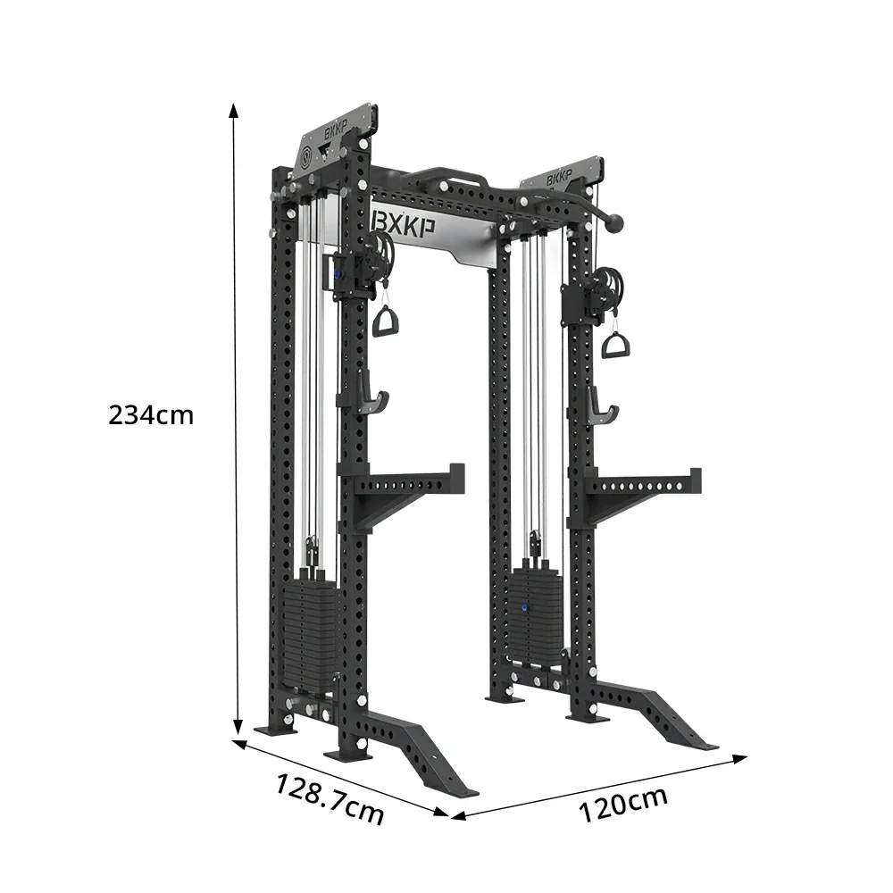 FITPRO Dual Cable Functional Power Rack 3MM Commercial Frame Aluminium Pulley Full Body Home Gym Garage - Black - Image 7
