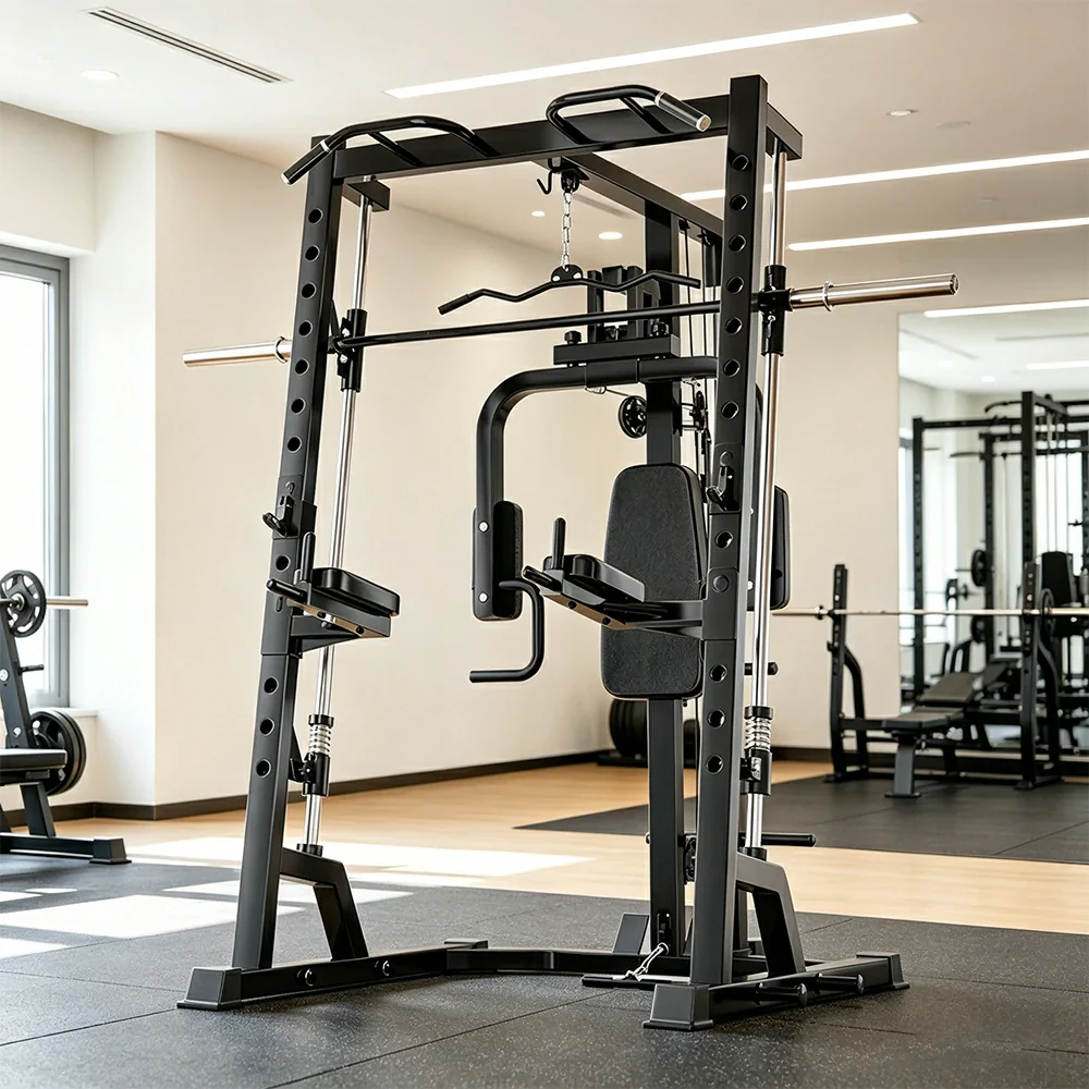FITPRO Compact Smith Training Rack Heavy-Duty Steel Smooth Linear Motion Multi-Function Full Body Home Gym Bedroom Living Room - Image 2