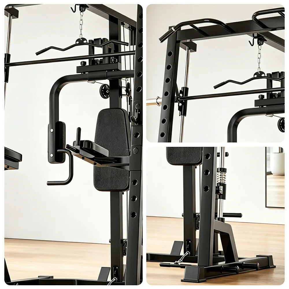 FITPRO Compact Smith Training Rack Heavy-Duty Steel Smooth Linear Motion Multi-Function Full Body Home Gym Bedroom Living Room - Image 3