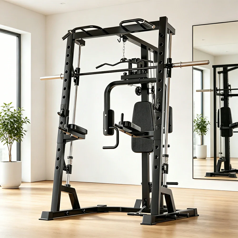 FITPRO Compact Smith Training Rack Heavy-Duty Steel Smooth Linear Motion Multi-Function Full Body Home Gym Bedroom Living Room - Image 5