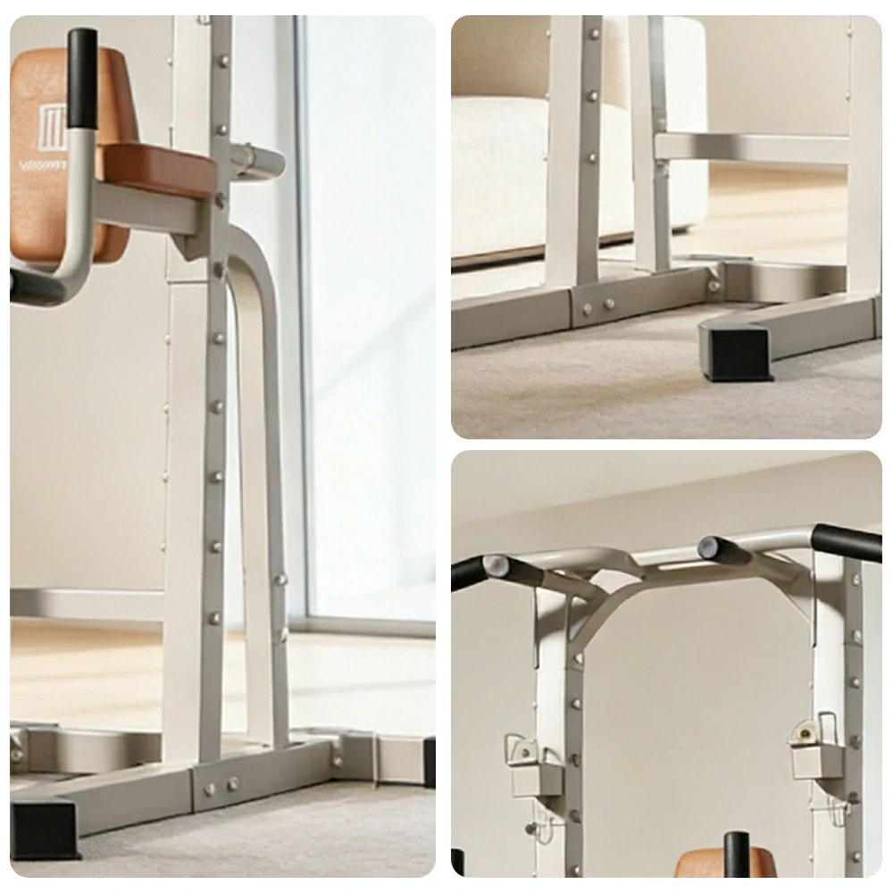 FITPRO Pull Up Station Multi-Function Training Heavy Duty Steel T-Base 206cm Home Gym Strength Equipment - White - Image 3