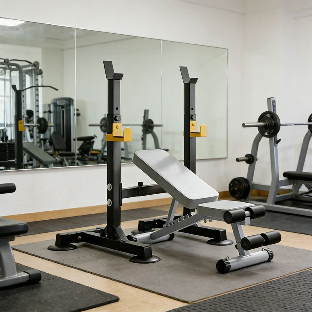 FITPRO Adjustable Squat Rack Barbell Stand 550kg Capacity Compact Home Gym Strength Training for Small Spaces - Image 6