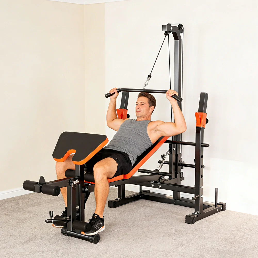 FITPRO Multi Function Power Rack System Lat Pulldown Rowing Chest Fly Full Body Home Gym Training 300kg Capacity - Image 7
