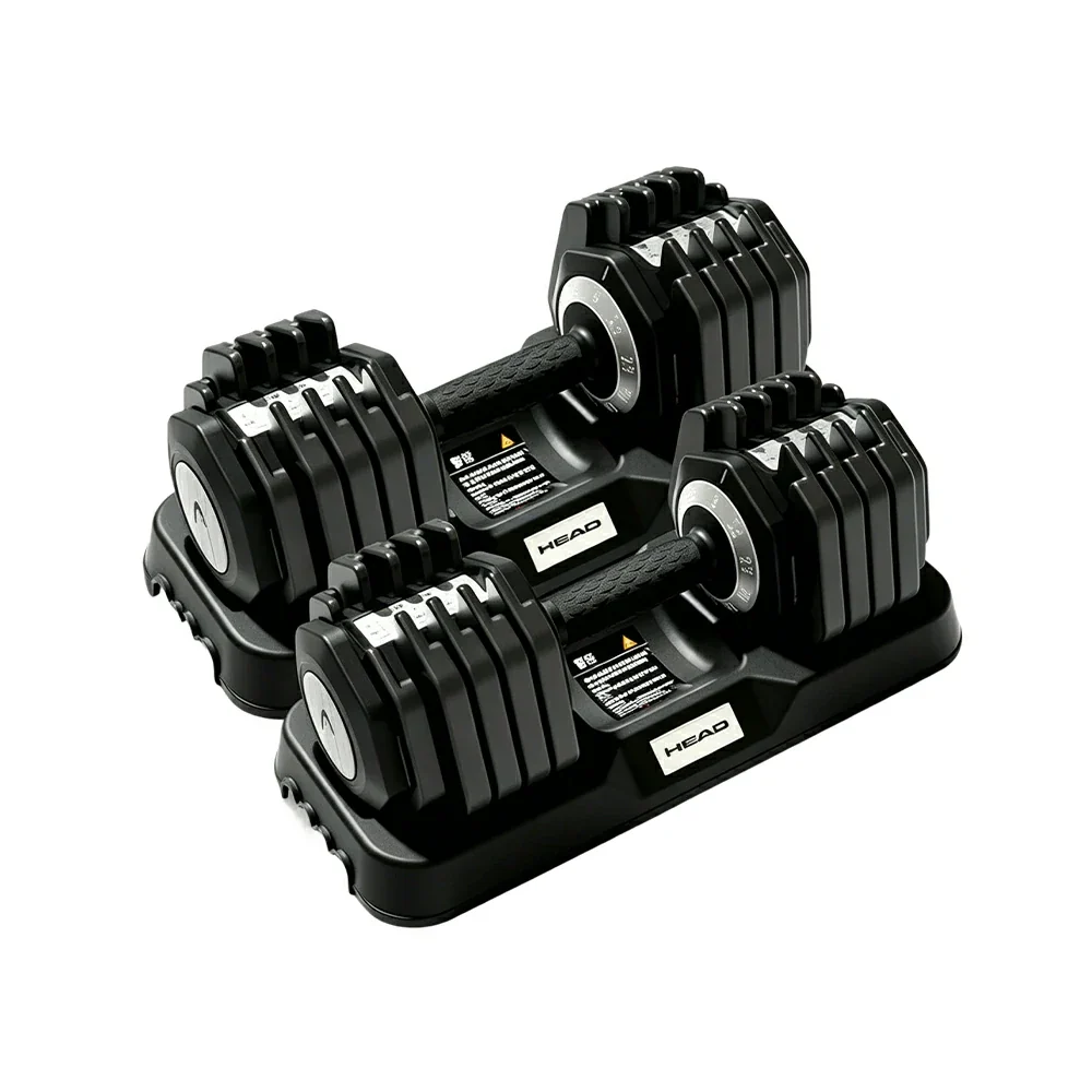FITPRO Adjustable Dumbbell Pair 1 Second Quick Change 10 Level Steel Weight Compact Home Gym Strength Training