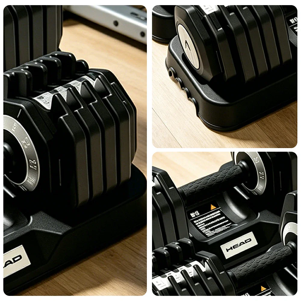 FITPRO Adjustable Dumbbell Pair 1 Second Quick Change 10 Level Steel Weight Compact Home Gym Strength Training - Image 3