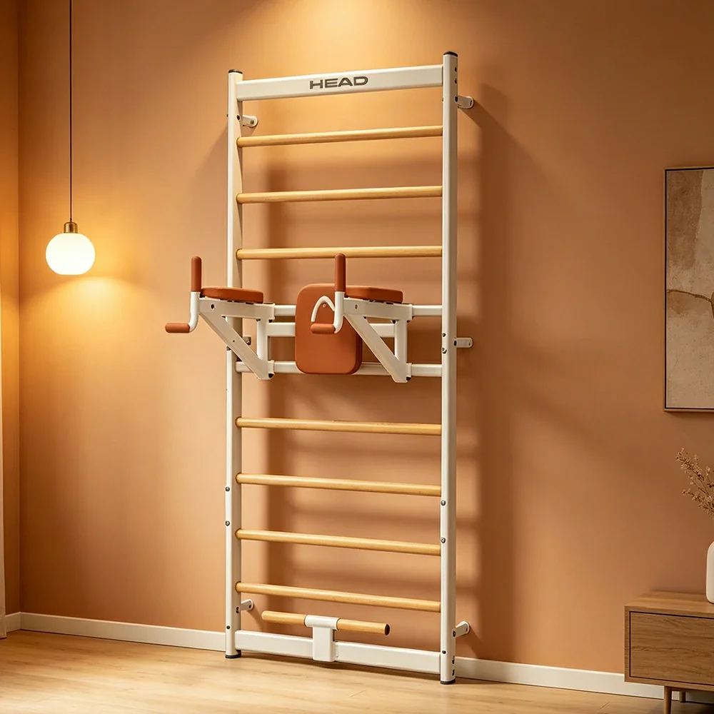 FITPRO Wall-Mounted Stall Bar with Beech Wood Bars and Stable Support for Home Stretching and Posture Training - Image 2