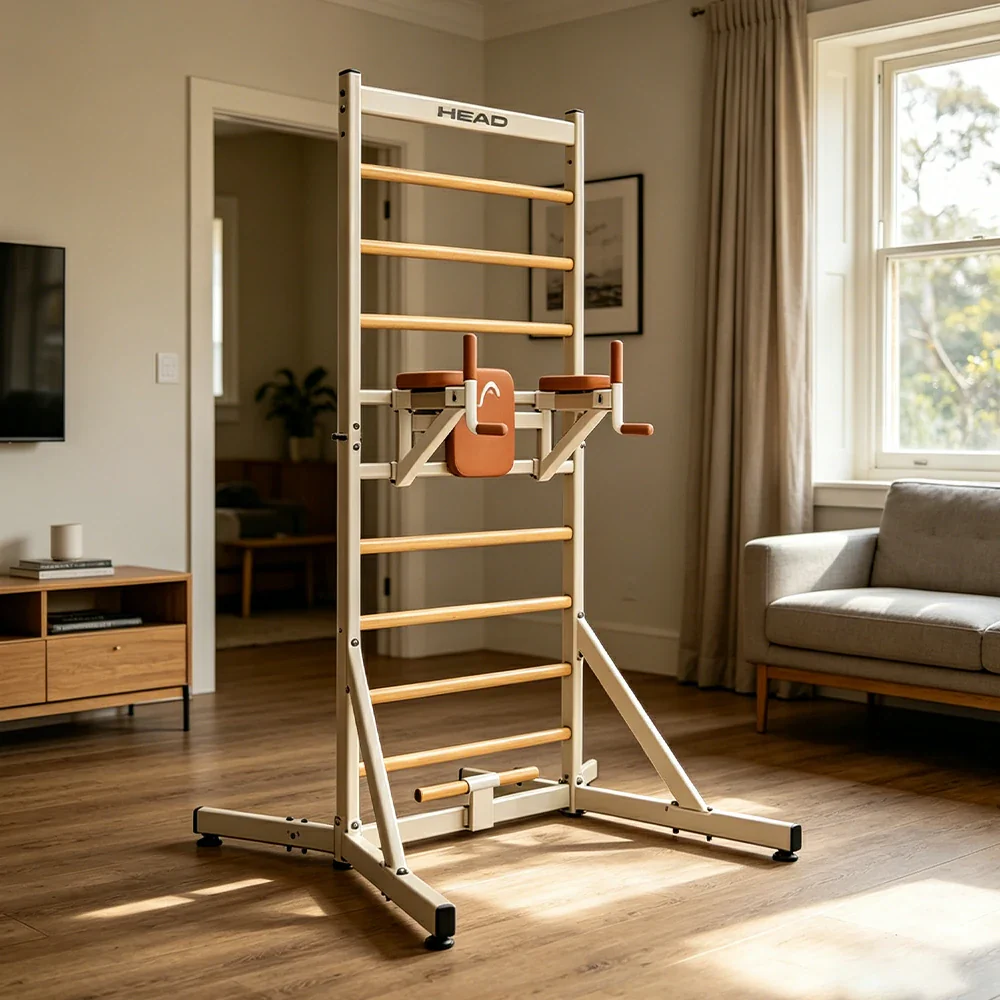 FITPRO Stall Bar with Base Support, Beech Wood Bars and Stable Support for Home Stretching and Posture Training - Image 4