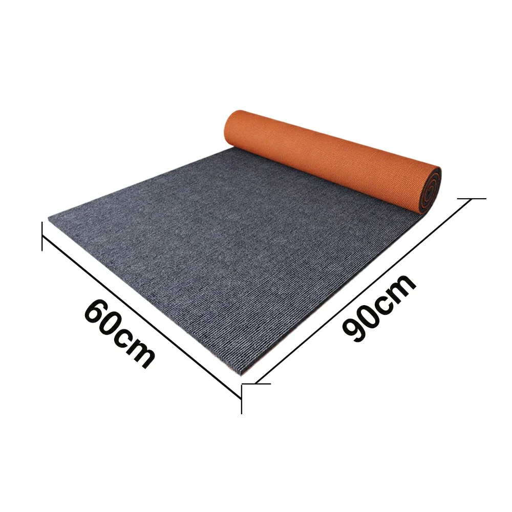 FITPRO Thick Anti-Slip Absorbent Floor Mat 60/100/120cm - Natural Rubber Backing, Sound-Reducing, Waterproof Surface - Grey - Image 5