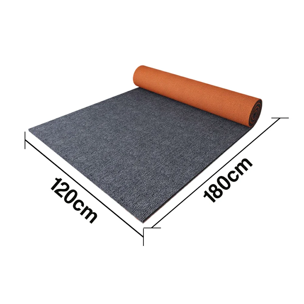 FITPRO Thick Anti-Slip Absorbent Floor Mat 60/100/120cm - Natural Rubber Backing, Sound-Reducing, Waterproof Surface - Grey - Image 7