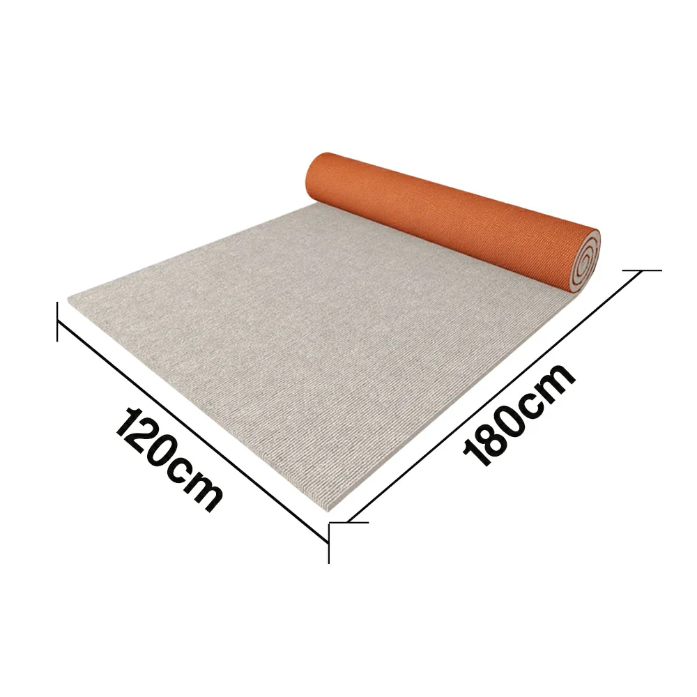 FITPRO Thick Anti-Slip Absorbent Floor Mat 60/100/120cm - Natural Rubber Backing, Sound-Reducing, Waterproof Surface - Beige&White - Image 7