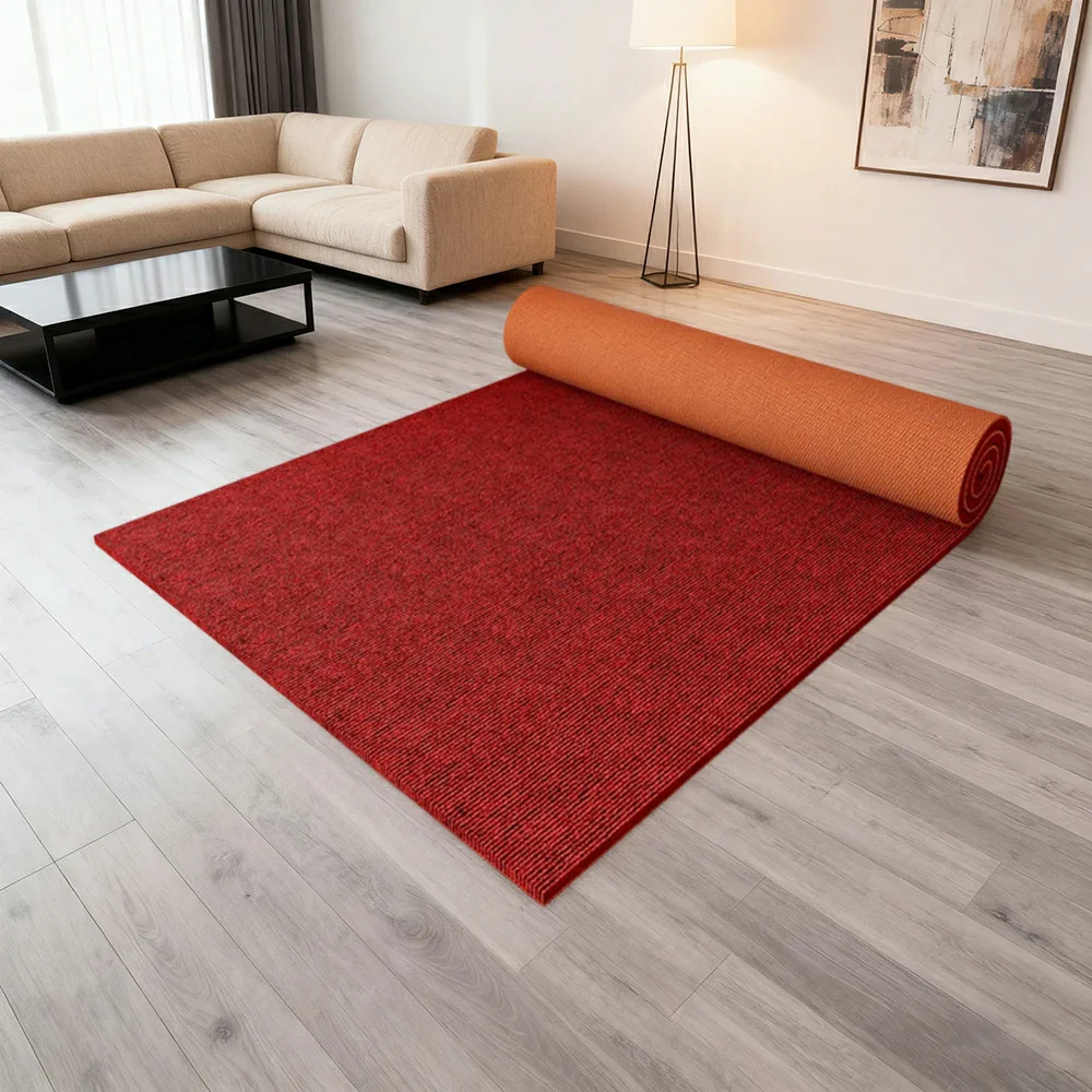 FITPRO Thick Anti-Slip Absorbent Floor Mat 60/100/120cm - Natural Rubber Backing, Sound-Reducing, Waterproof Surface - Wine - Image 2