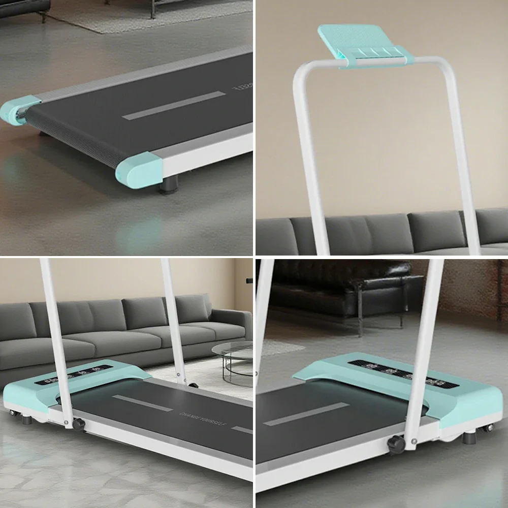 FITPRO Folding Treadmill - Quiet 51cm Deck Running Machine, Slim & Easy Storage - Blue - Image 3