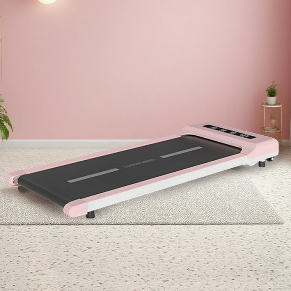 FITPRO Flat Treadmill - Quiet Compact Running Machine, 51cm Wide Deck, Slim Design, Easy Storage, Home Fitness Equipment - Pink - Image 4