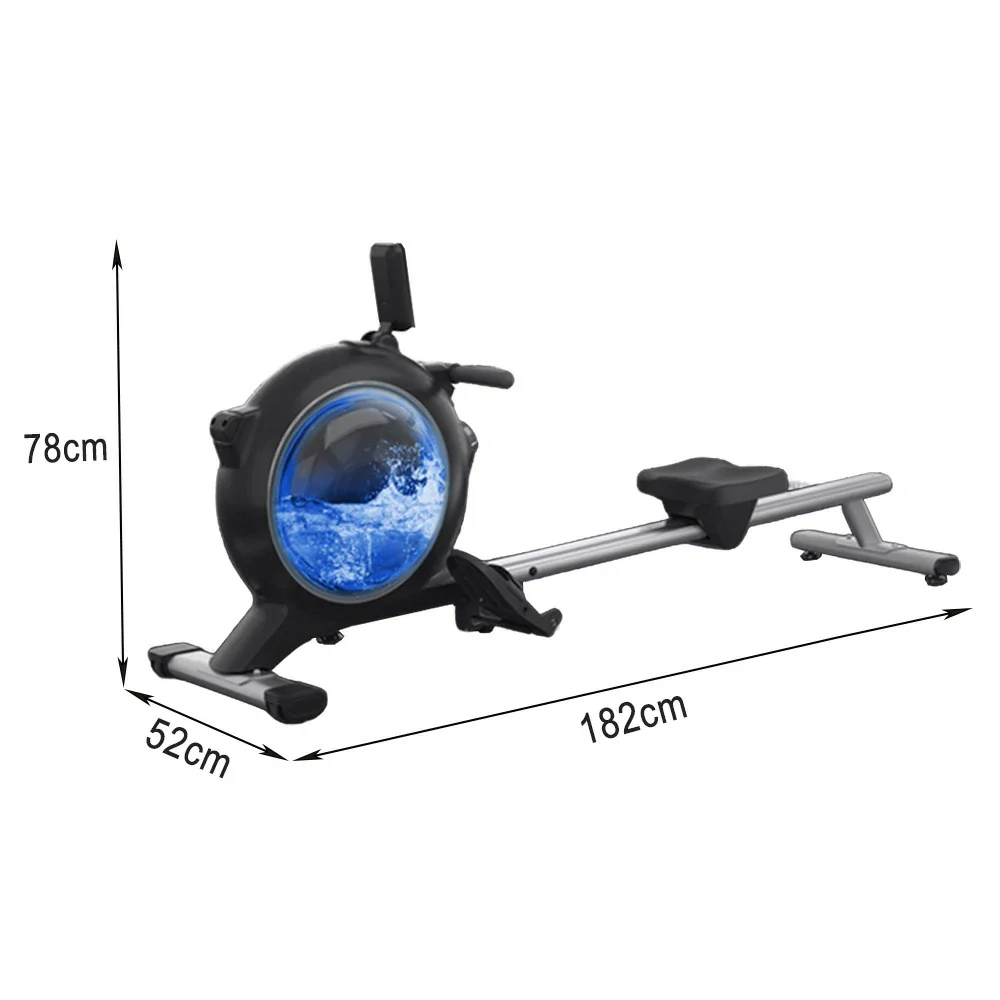 FITPRO Water & Magnetic Dual Resistance Rowing Machine - Ergonomic Padded Seat, Foldable Design, Home Fitness Equipment - Blue - Image 5