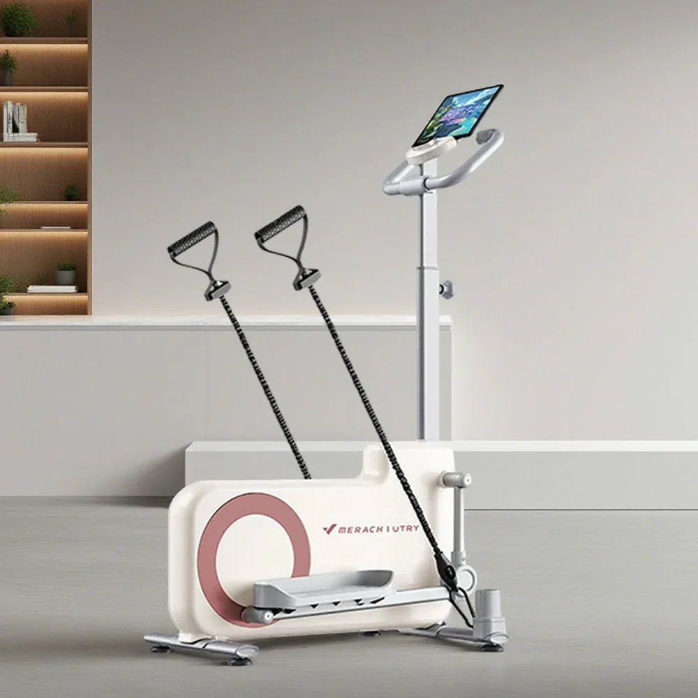 FITPRO Home Exercise Bike Trainer - 32-Level Magnetic Resistance, Self-Powered System, Compact Space-Saving Design with Tablet Holder - Cream Yellow - Image 2