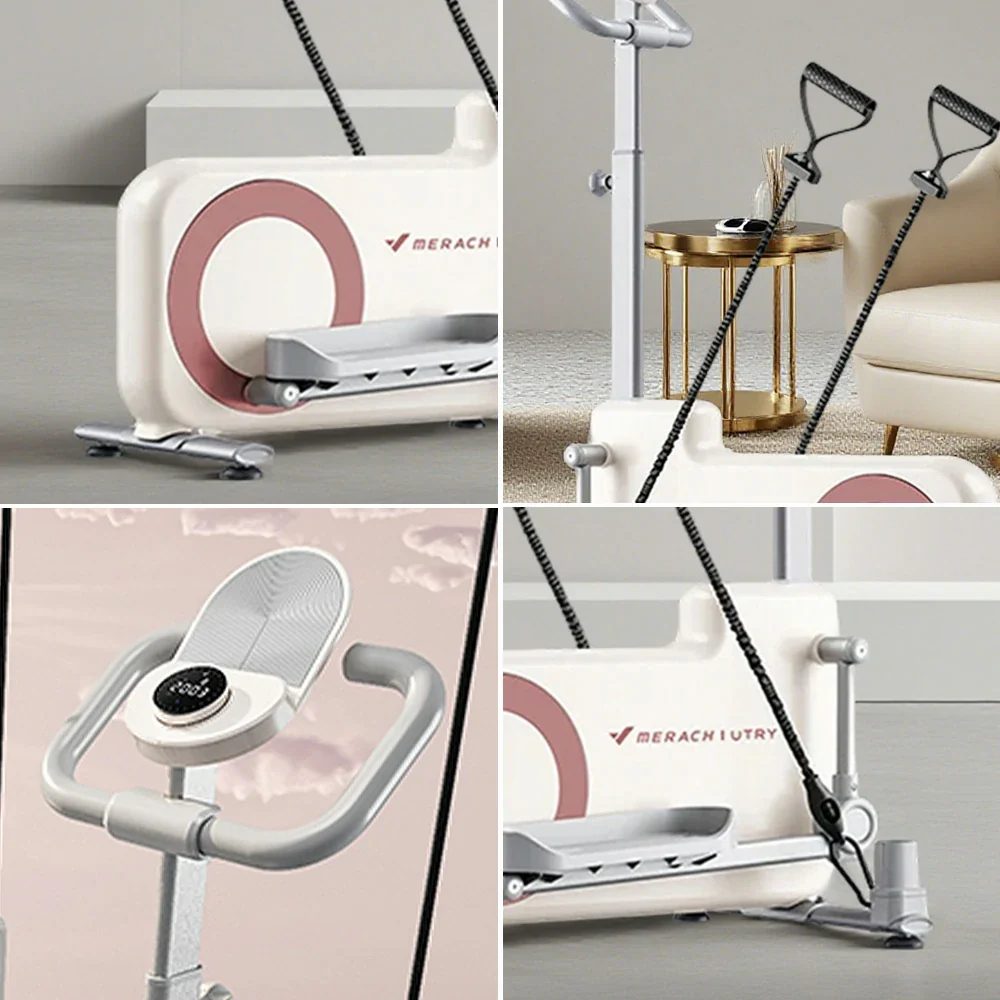 FITPRO Home Exercise Bike Trainer - 32-Level Magnetic Resistance, Self-Powered System, Compact Space-Saving Design with Tablet Holder - Cream Yellow - Image 3