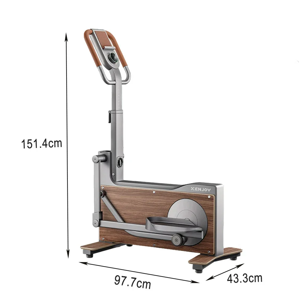 FITPRO Luxury Elliptical Trainer - Black Walnut Frame, Self-Powered System, 32 Resistance Levels, Foldable Compact Design - Image 5