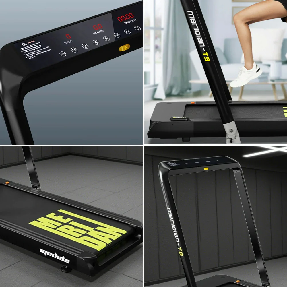 FITPRO Foldable Home Treadmill - 68cm Wide Deck, 300kg Max Load, Bluetooth Speaker - Black - Image 3