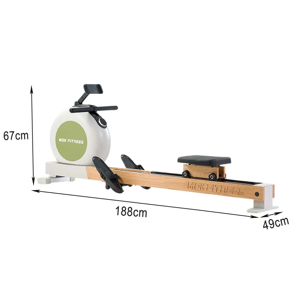 FITPRO Water Rowing Machine - Electromagnetic Dual Resistance, 32 Levels, Foldable Design, 150kg Capacity - Green - Image 5
