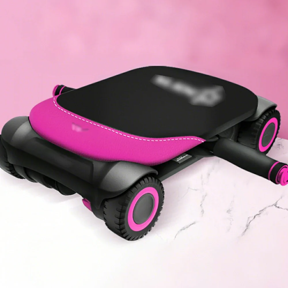 FITPRO Automatic Rebound Ab Roller - 4-Wheel Stable Base, Durable Core Trainer for Home Workouts - Pink - Image 2